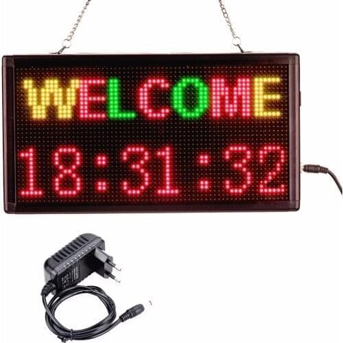 12V 220v Mobile programmable Wifi LED Sign RGY 3Color SMD Indoor Shop LED display message board Perfect solution for advertising