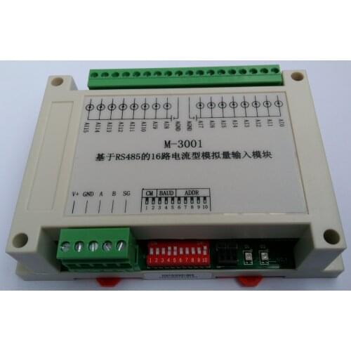 PLC Extension Module RS485 Bus Communication ADC Acquisition Board Card 16 Channel Analog Input AI Module