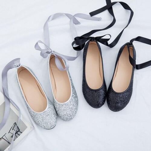 2020 Moccasins New Women Flats Slip On Shoes slip on flat loafers Round Sweet ballet Women Flats Shoes Womens Female U15-30