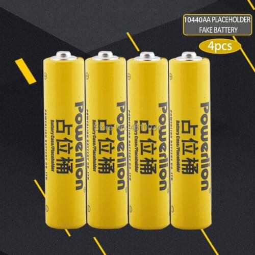 4pc 10440 li-ion lithium dummy fake battery for Lithium iron phosphate battery AAA battery setup dummy cells Placeholder