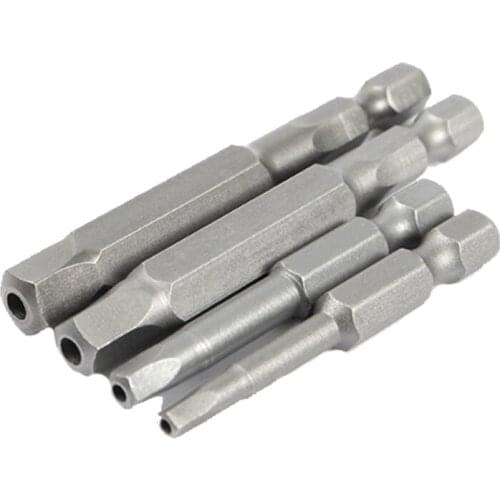 4 Pieces Hex Head All-en Wrench Drill Bit Set Steel Hex Head Screwdriver Bit Set with Magnetic for Hand H-eld Wrench