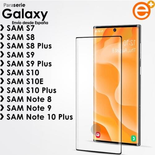 Full Tempered Glass Screen Protector for Samsung S7 8 Plus 9 Plus S10 10e 10 Plus Note 8 Note 9 Note 10 Plus