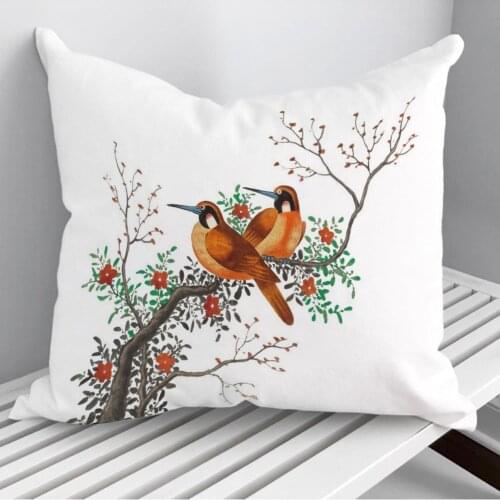 Bird Throw Pillows Cushion Cover On Sofa Home Decor 45*45cm 40*40cm Gift Pillowcase Cojines Dropshipping