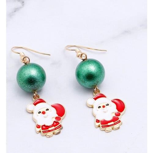 Christmas' Day Drop Earrings Crystal Snowman Xmas Tree Dangle Earring For Women Girl Festival Party Jewelry Gifts Accessories
