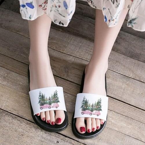 WomenRussian Fashion Letters Printed Slippers For Lady Girls 2021 Black White flip flops women house outdoor Beach slides women