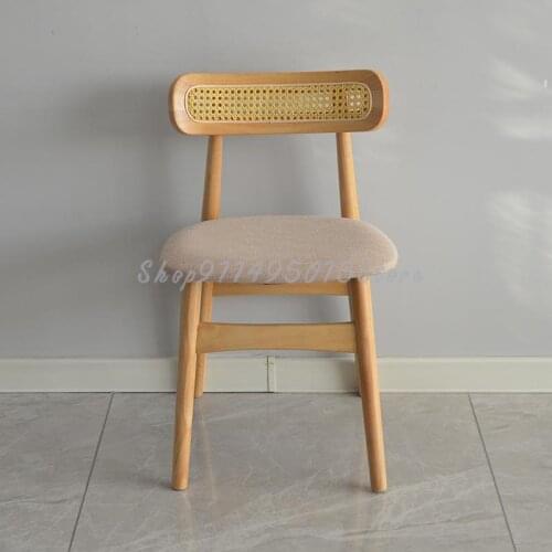 Solid Wood Chair Backrest Dining Chair Nordic Balcony Lounge Chair Restaurant Study Simple Coffee Negotiation Table And Chair