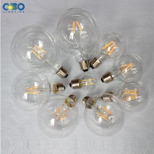 Edison LED Bulbs G80/G95/G125 E27 Lamp Holder 110-240V Warm White Vintage Decoration Shop Energy Saving Bulb Free Shipping