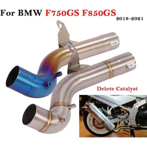 For BMW F750GS F850GS F850 GS 2018 2019 2020 Motorcycle Exhaust Tube Eliminator Enhanced Elbow Middle Link Pipe Catalyst Delete