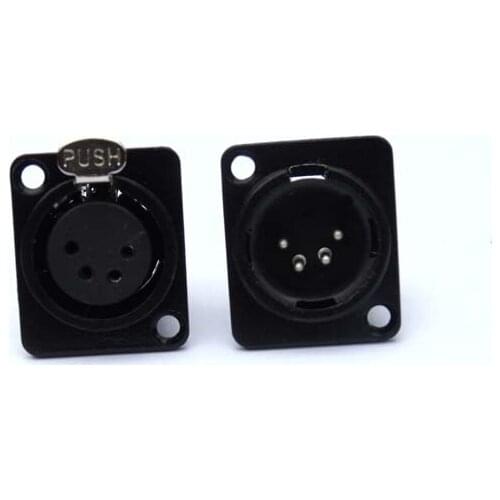 High quality Connector with 100 PCS NC4MXX & 100 PCS NC4FXX &100p 4pin xlr male & 100p female xlr female sokcet and 10pcs shell