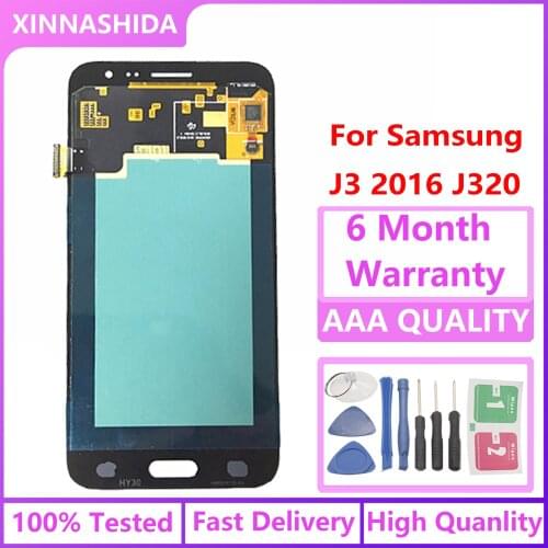 LCD for SAMSUNG Galaxy J3 2016 J320 J320A J320F J320P Super AMOLED Display Touch Screen Digitizer Repair Parts