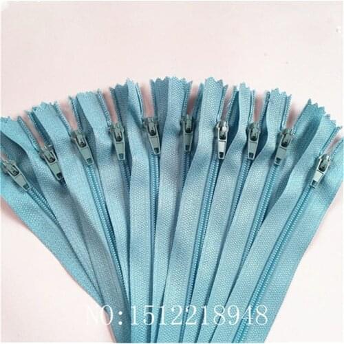 10pcs ( 24 Inch ) 60cm Light Blue Nylon Coil Zippers Tailor Sewer Craft Crafters &FGDQRS #3 Closed End