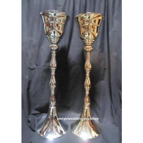 10pcs)33inch Gold Metal Centerpiece Flower Stand Vase For Wedding Table Decoration senyu1810
