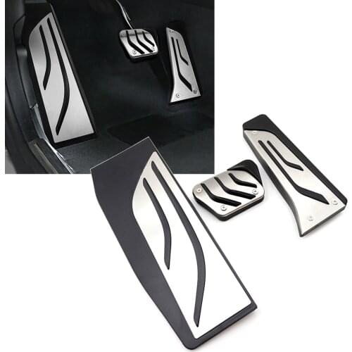 3pcs AT Car Foot Rest Gas Brake Pedals Anti-slip Cover Kits For BMW 1 2 3 4 Series 2013 2014 2015 2016 2017 2018 2019 LHD