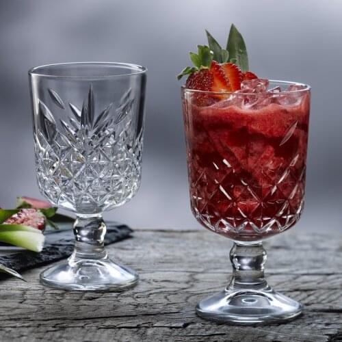 300-400ml European Embossed Carved Whiskey Wine Glass Classical Red Wine Cup Vintage Goblet Sand Ice Vodka Bar Drinking Utensils