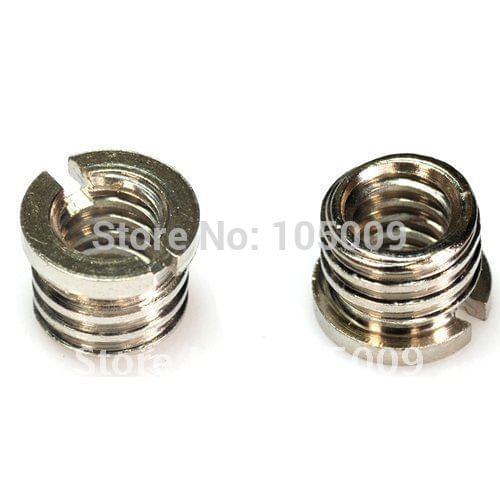Silver 1/4" to 3/8" Convert Heads Screw Converter Adapter for Tripod & Monopod camera