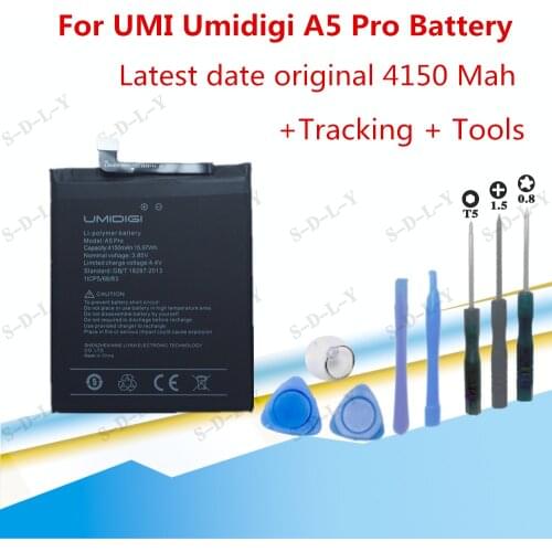 4150mAh Hight Capacity For UMI Umidigi A5 Pro Battery Cell Phone Replacement High Quality Batteries Rechargeable+ Tools