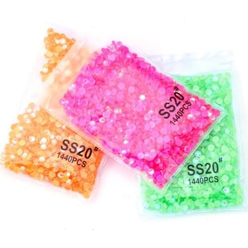 Fluorescent Flatback Glass Rhinestone SS6-SS30 Non Hotfix Luminous Strass Bling Fluorescent AB Color Nail Jewelry Decorations