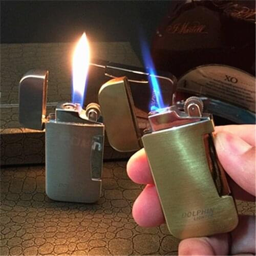 Gas Cigar Torch Turbo Lighter 1300 C Jet Free Nozzle Flame Switch Windproof Pipe Cigar Lighter Grinding Wheel Butane Gas Lighter
