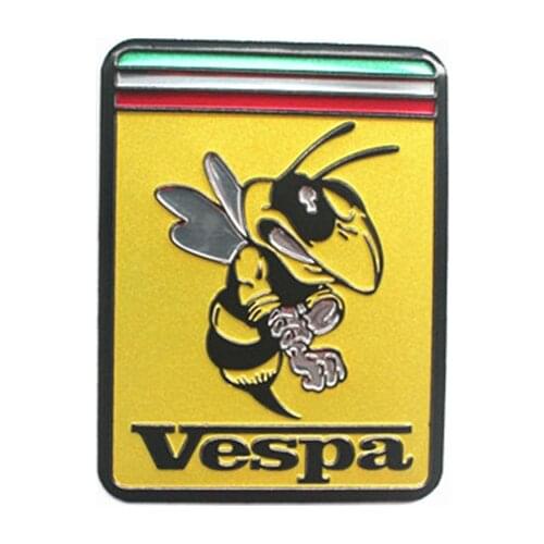 Chromed Brass Bee Vespa Sticker for Piaggio Vespa