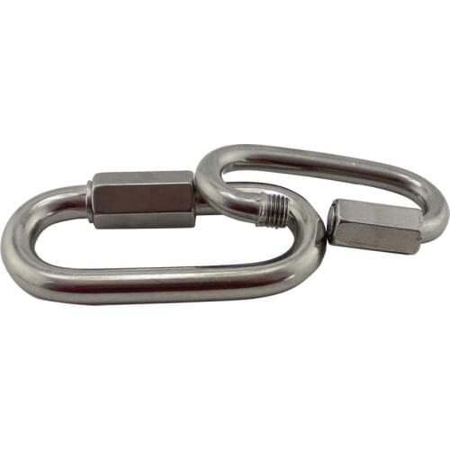 Stainless Carabiner Oval Screwlock Quick Link Stainless Steel Lock Ring Hook Carabiner Ring for Chain M3.5 M4 M5 M6