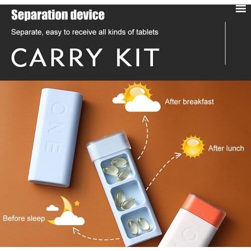 Daily Travel Pill Box Holder Mini 3 Grids Medicine Tablet One Day Pill Case Drug Container Organizer Health Care Pills Divider