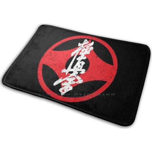 Kyokushin Kaikan Karate Symbol Kyokushinkai Dojo Mat Rug Carpet Anti-Slip Bedroom Entrance Door Mat Kyokushin Kaikan Stand Up