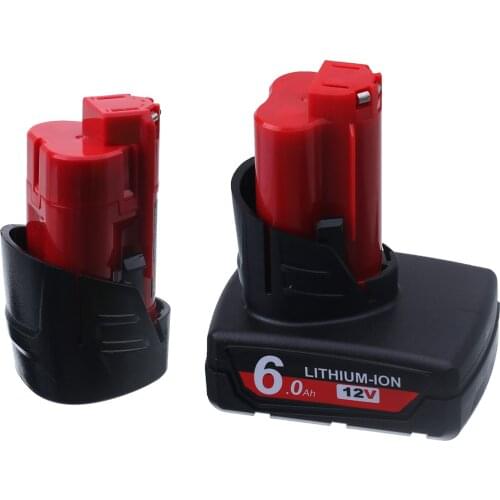 12V 3.0Ah 6.0Ah Lithium-ion Battery Compatible with Milwaukee M12 XC 48-11-2420 48-11-2450 48-11-2460 48-11-2411 Cordless Tools
