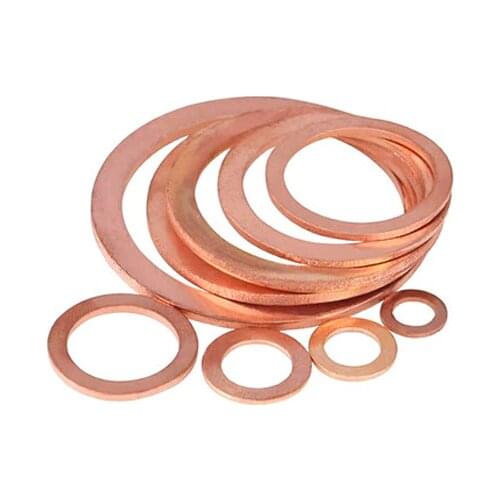 5pcs M27 Copper gasket Cu washer Sealing gasket Boat gaskets Outer diameter 30mm-41mm thickness 0.8/1/1.2mm