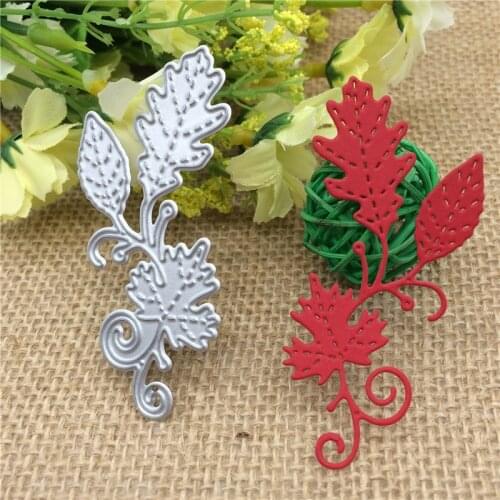 Leaves Branch Metal Embossing Cutting Dies Stencils Scrapbooking Photo Album DIY Decorative Craft