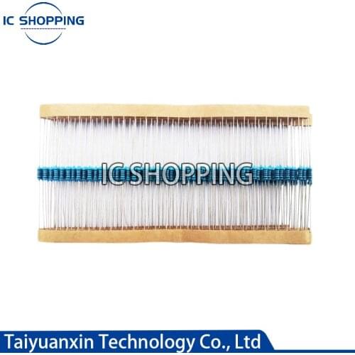 100PCS 1/4W Metal Film Resistor 1% 0.25W Power Resistor0.1~1M 2.2 4.7 10R 47 100 200 220 360 470 680 1K 2.2K 10K 47K 22K 100KOhn