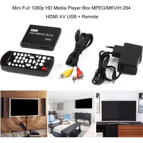 Mini android Media Player Media Box TV Video Multimedia Player Full HD 1080P AU EU US Plug