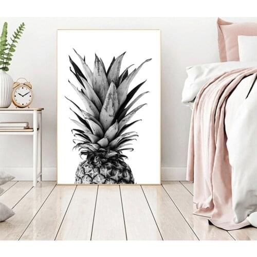 Wall Picture for Living Room Pineapple Wall Art Canvas Posters Prints Nordic Love Quote Paintings Black White