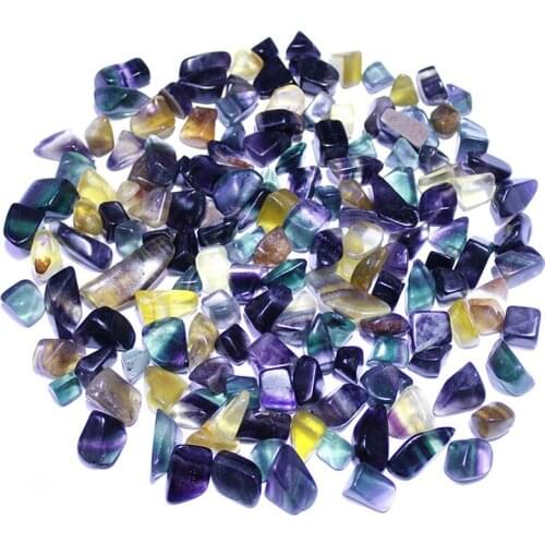 1 Kg natural rainbow fluorite crystal gravels tumbled stone