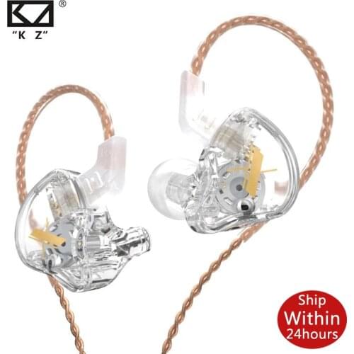 KZ EDX Crystal Color 1DD Dynamic Earphones HIFI Bass Earbuds In Ear Monitor Sport Noise Cancelling Headset for ZST X
