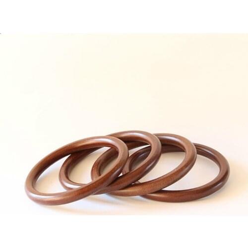 One Pairs O Shape Brown Color Obag Handles Accessories For Bags Handbags Wood Bag Handles Fashion Diy Wooden Round Handle