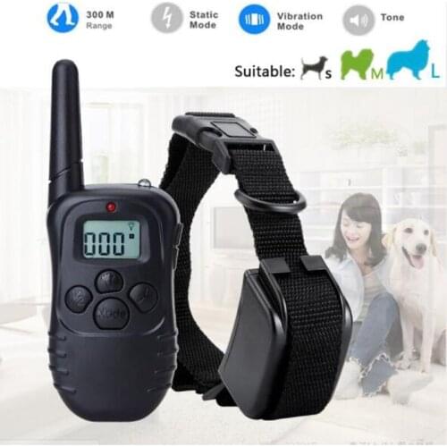 PD265 300m LCD Remote Electric Shock Remote Collar Electronic Pet Dog Training Vibration Puppy Trainer E-collar Battery Powered