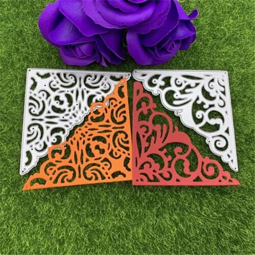 Hollow lace corner frame decoration hand-embossed DIY album scrapbook greeting card decoration metal cutting mold