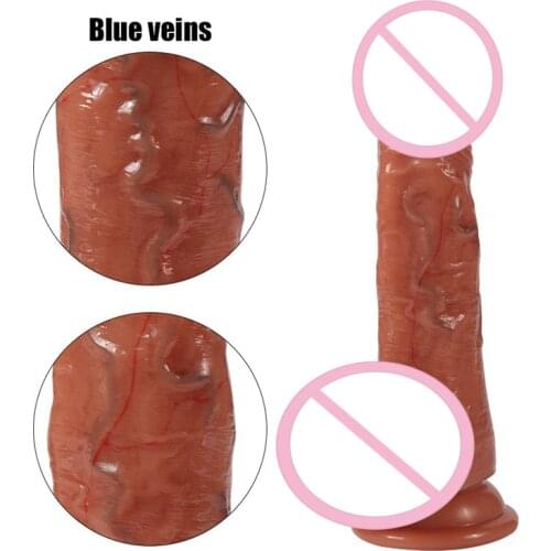 2020 Realistic Dildo Suction Cup Erotic Jelly Real Dildo With Blue Veins Sex Toys for Woman Artificial Penis G-spot Simulation
