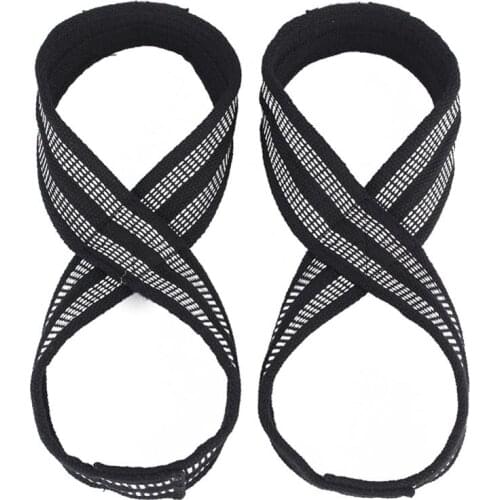 2PCS Figure 8 Weight Lifting Straps Deadlift Wrist Strap pull-ups Wrist Strap Horizontal Bar Powerlifting Belt for Gym Fitness