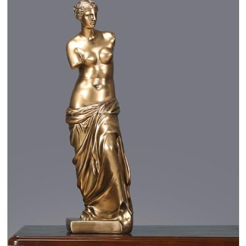 WU CHEN LONG Venus Goddess Art Sculpture Decor Sunder Arms Statue Luxurious Resin Craft Modern Home Decorations Ornament R4736