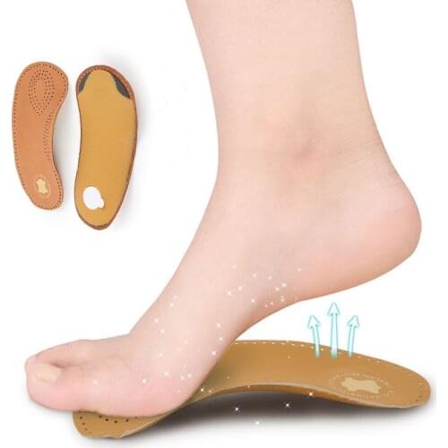 Real Leather Shoes Inserts Insoles Arch Orthopedic Leather Sneaker Insoles Men Women Steunzolen Schuheinlagen Palmilhas Zooltjes