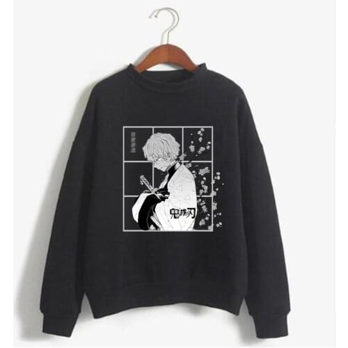 Agatsuma Zenitsu Hoodie Hot Japanese Anime Demon Slayer Hoodies Casual Cool Hooded Sweatshirt Men Women Unisex Top