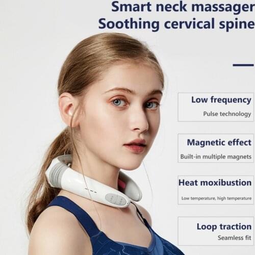Smart Massager Electric Neck Massager Far Infrared Heating Pain Relief Health Care Relaxation Cervical Vertebra Physiotherapy