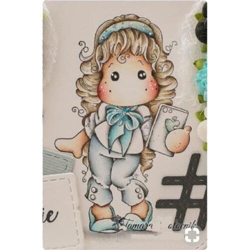 Yulan girl cartoon pattern Stamp And metal die Scrapbooking Alphabet Stamp Embossing Craft making Silicone Transparent Stamps