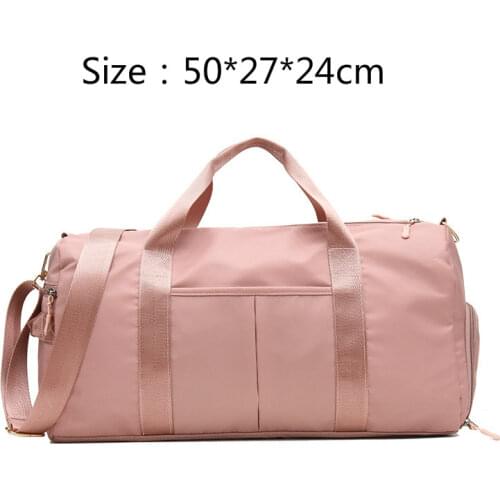 Women Storage Training Adjustable Strap Dry Wet Separated Waterproof Outdoor Fitness Travel Handbag Nylon Sports Yoga Gym Bag