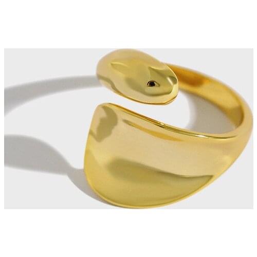 Uniorsj 100% 925 Sterling Silver High Quality Fashion Drop-shaped Open Rings for Women Jewelry