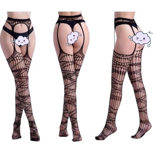 Woman Sexy Lingerie Pantyhose Erotic Stockings Medias Hombre Mesh Open Crotch Fishnet Panty Bottoming Lntimate Goods For Sex