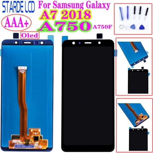 AAA+ For Samsung Galaxy A7 2018 A750 A750F SM-A750F A750FN A750G LCD Display+Touch Screen Digitizer Assembly + Free Tools