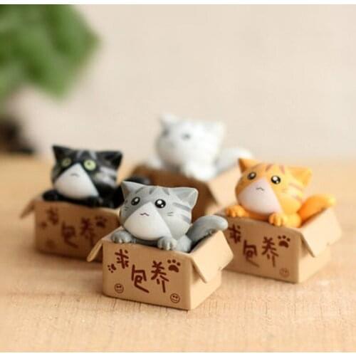 Random Color Mini Cat Ornaments Cake Decorations for Baby Shower Party Supply Tools Photo Props Gift Party Favors 1pc