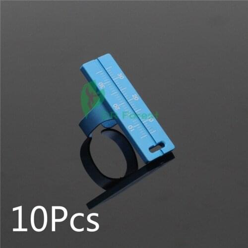 10Pcs High Quality Dentist Finger Rulers Span Endo Aluminium Measure Scale